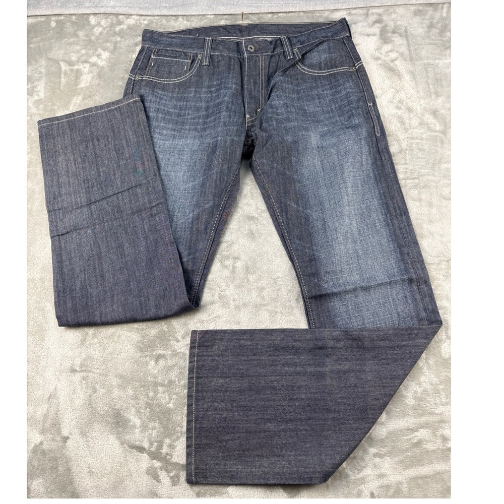 Levi's Jeans Mens 36x34 514 Slim Straight Dark Wash Zip Pocket EUC